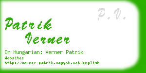 patrik verner business card